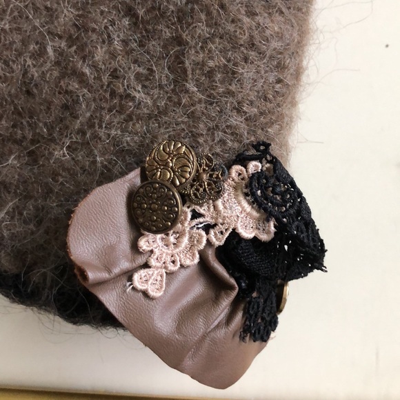 Felted Wool Hat Handmade Winter Cloche VTG EC Rare Find - Picture 4 of 14